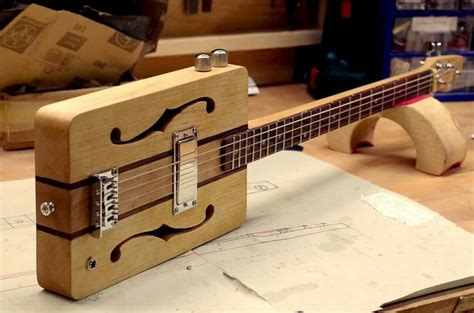 how to install electric guitar neck on cigar box|cigar box guitar headstock patterns.